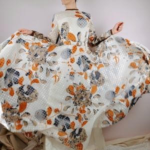 *sold* Medium vintage floor length floral ball gown dress